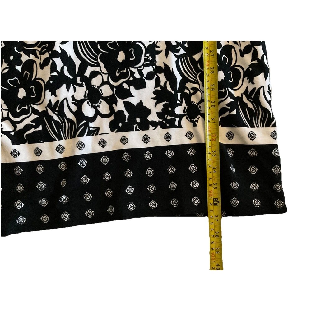 Talbots Dress Women's Short Sleeve  Floral Size XS Black white - Picture 4 of 4